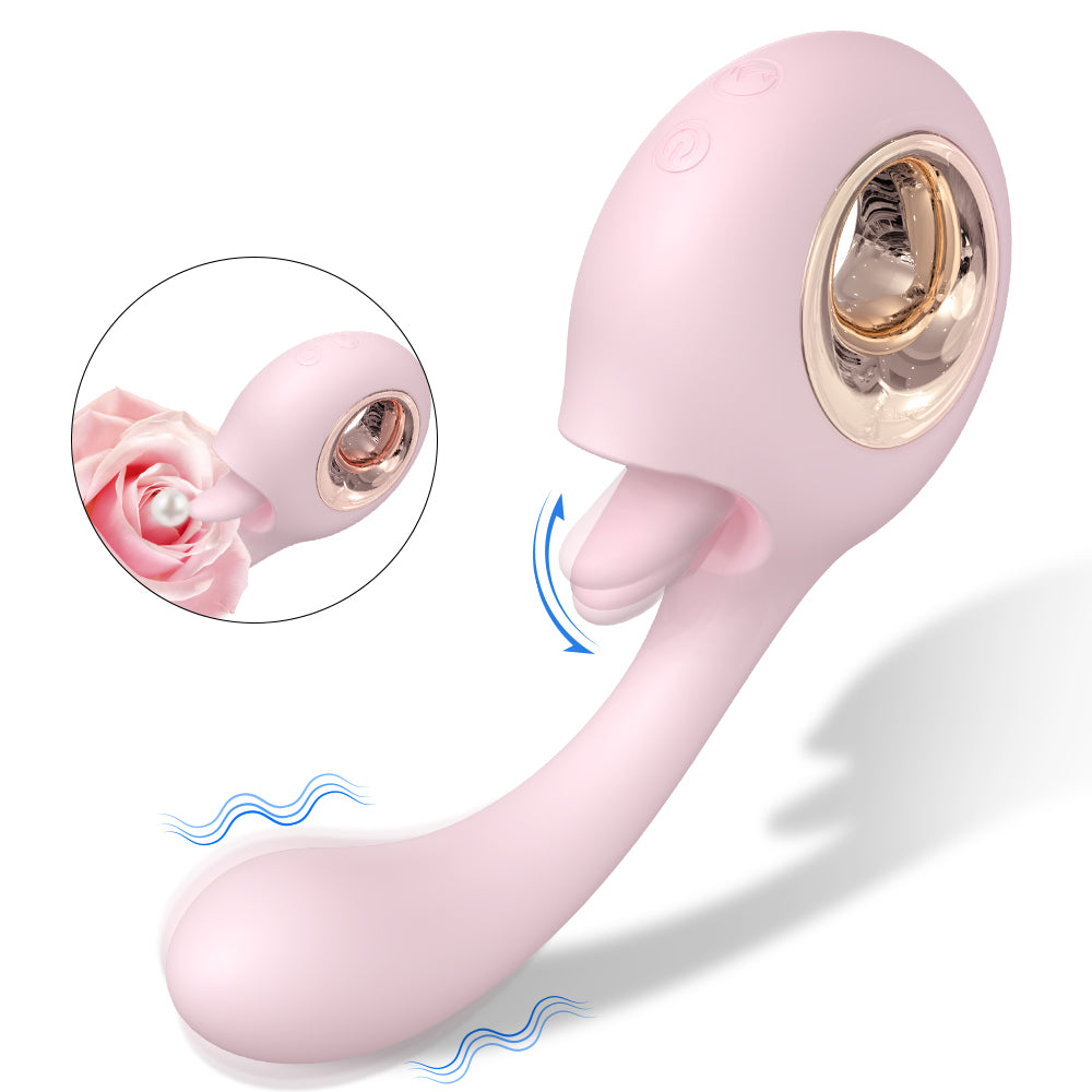 S521 New Arrival handheld G spot love egg tongue licking vibrator for women masturbating