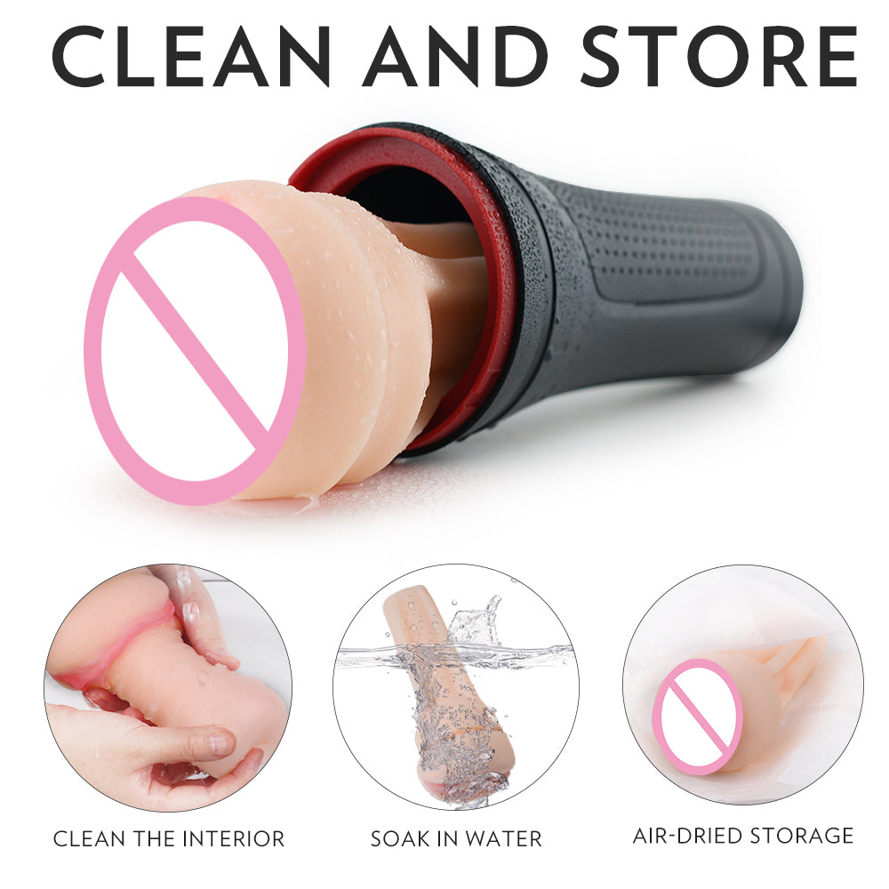 S167-2 silicone automatic hands free male vagina masturbator cup ass vibrating masturbation toys for men masturbating electric