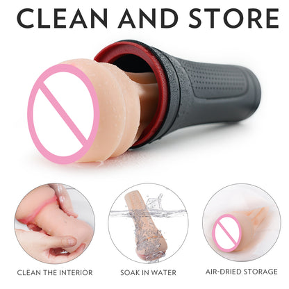 S167-2 silicone automatic hands free male vagina masturbator cup ass vibrating masturbation toys for men masturbating electric