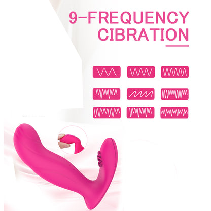 S189-2 Wearable Women Vibrator with Remote Control and 9 Vibration Patterns for Hands-free G-spot Clit Vibrator for Female