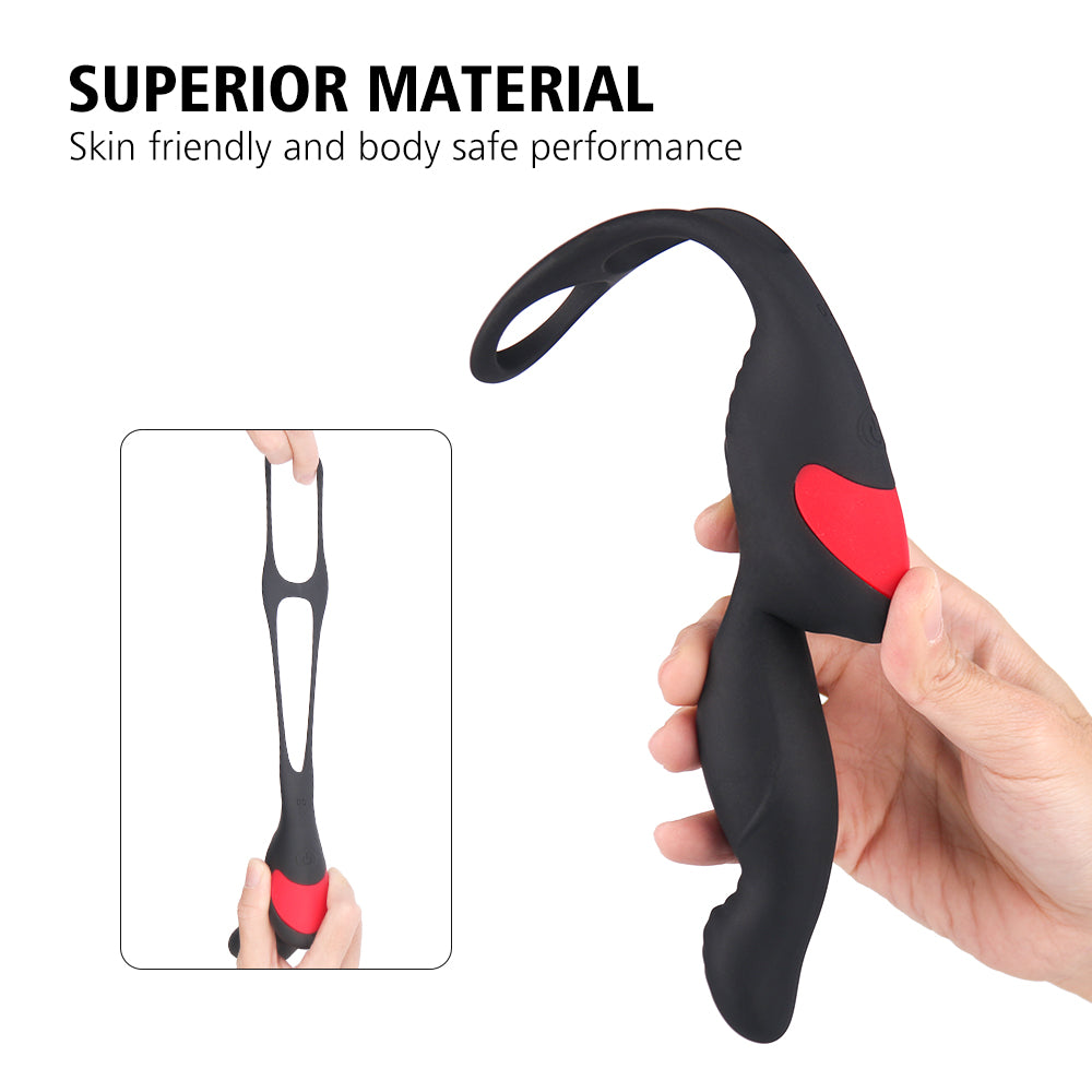 S070-2 High-tech remote control Prostate Massage with penis ring Vibrating and rechargeable Anal Stimulator Prostata Massager