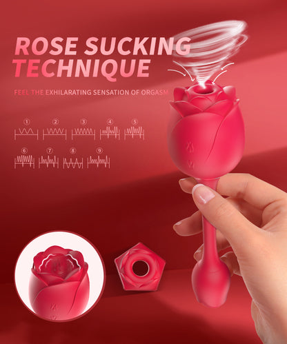 S389-3  drop shipping suction vibrator g spot rose clitoris sucking vagina vibrator sex toys for woman