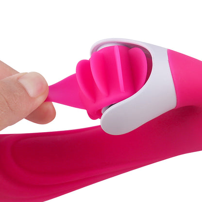 S196  Tongue Licking silicone Vibration Double Stimulation 9 Frequency Masturbation Clit tongue Sex toys Adult Vibrator