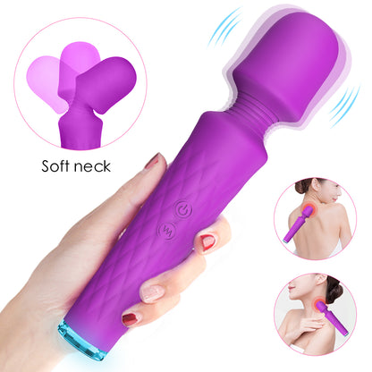 S218-2 soft grade Silicone portable electric vibrating hand-held body Wand massager