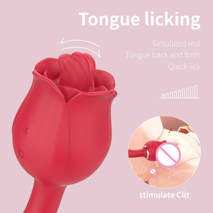 S361-2 drop shipping adult female rose tongue vibrator g spot sex toys for woman rose vibrator