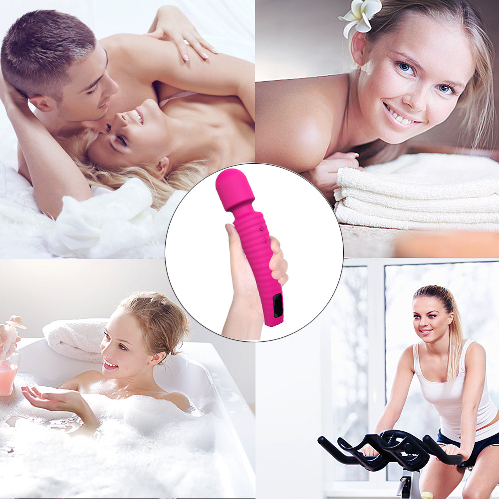 S042  Mini Waterproof Handheld Vibration Cordless Wand Massager for Neck Shoulder Back Body Massage Gun