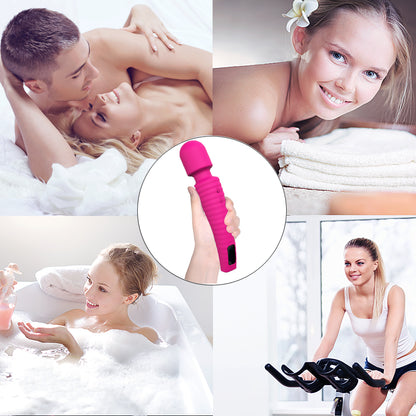 S042  Mini Waterproof Handheld Vibration Cordless Wand Massager for Neck Shoulder Back Body Massage Gun