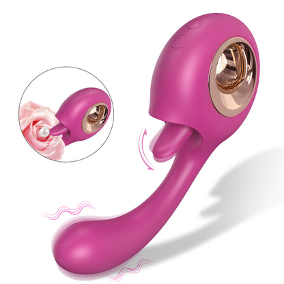 S521 New Arrival handheld G spot love egg tongue licking vibrator for women masturbating