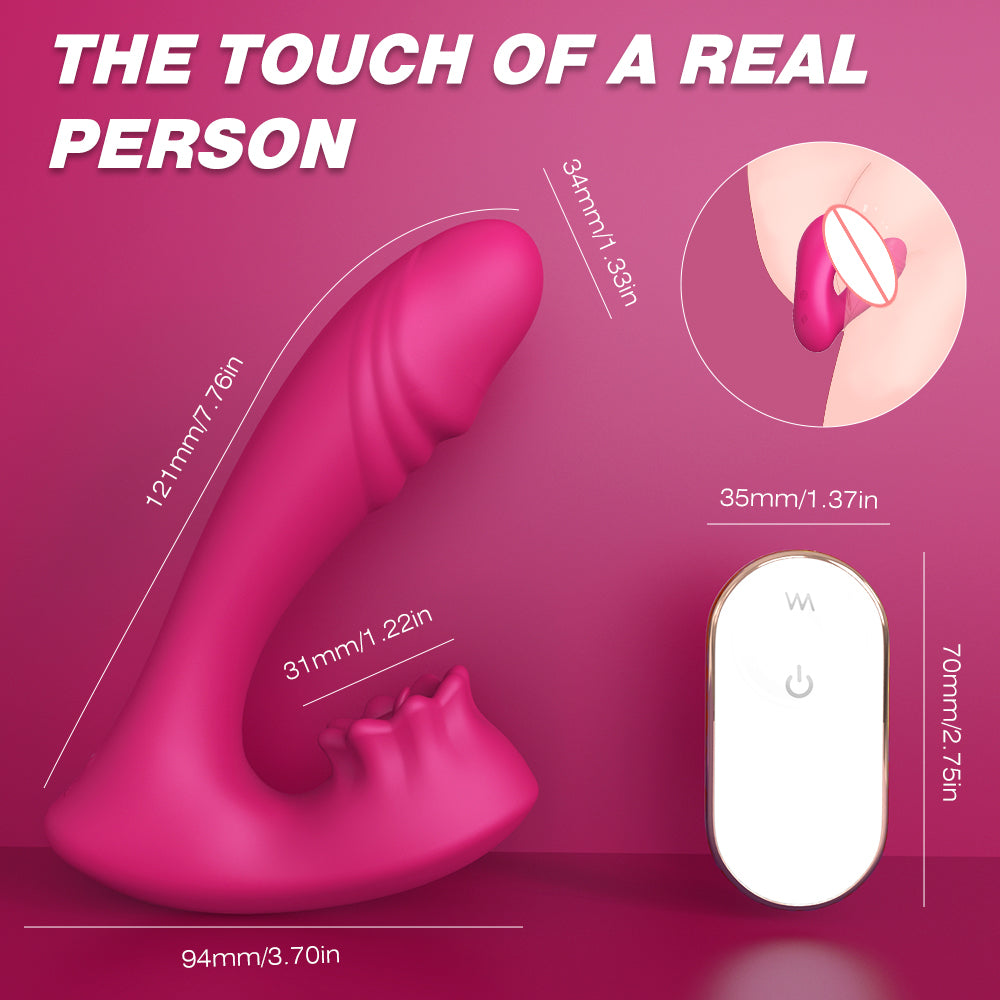 S371-2  G spot dildo vibrator for women clitoris tongue licking stimulation sex toy with remote underwear for female