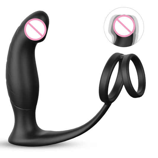 S233  latest japanese wireless cock ring butt plug anal vibrator silicone homemade sex toy for men prostate massager anal