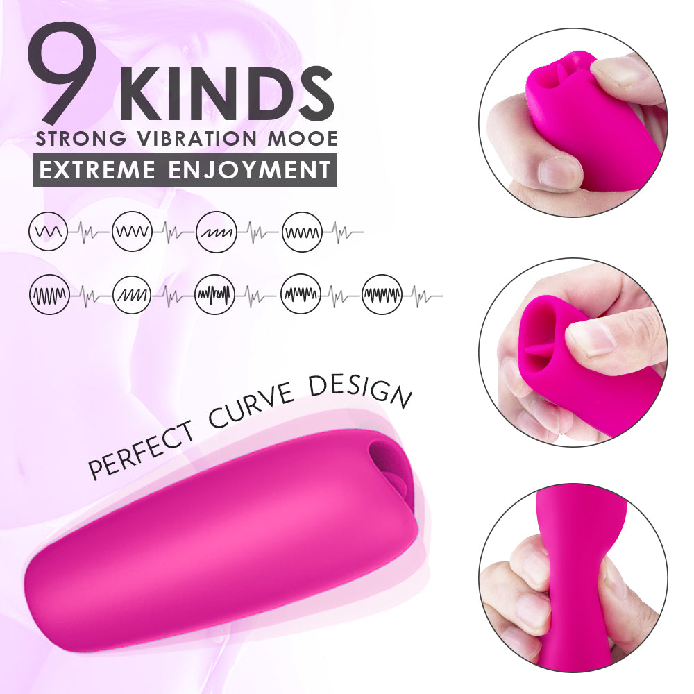 S132  9 Vibration Modes Breast Clitoris Clitoral Oral sucking Licking Sex Toys Vibrator For Couple Women