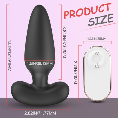 S275-2 soft silicone electro wearable anal plug vibrator remote sex toy women anal vagina vibrator male prostate massager