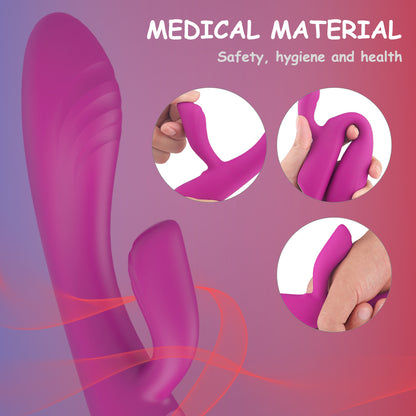 H001 Amazon hot selling G spot Rabbit Vibrator with Heating function Ciltoris Vagina stimulation dildo sex toys for women