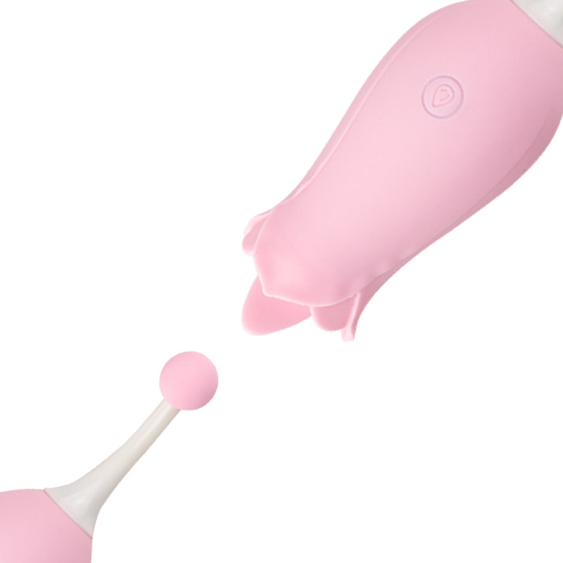 D3802 Masturbator tongue licking sucking vibrator clit sucker clitoral stimulator pink red vibrating rose sex toy rose vibrator