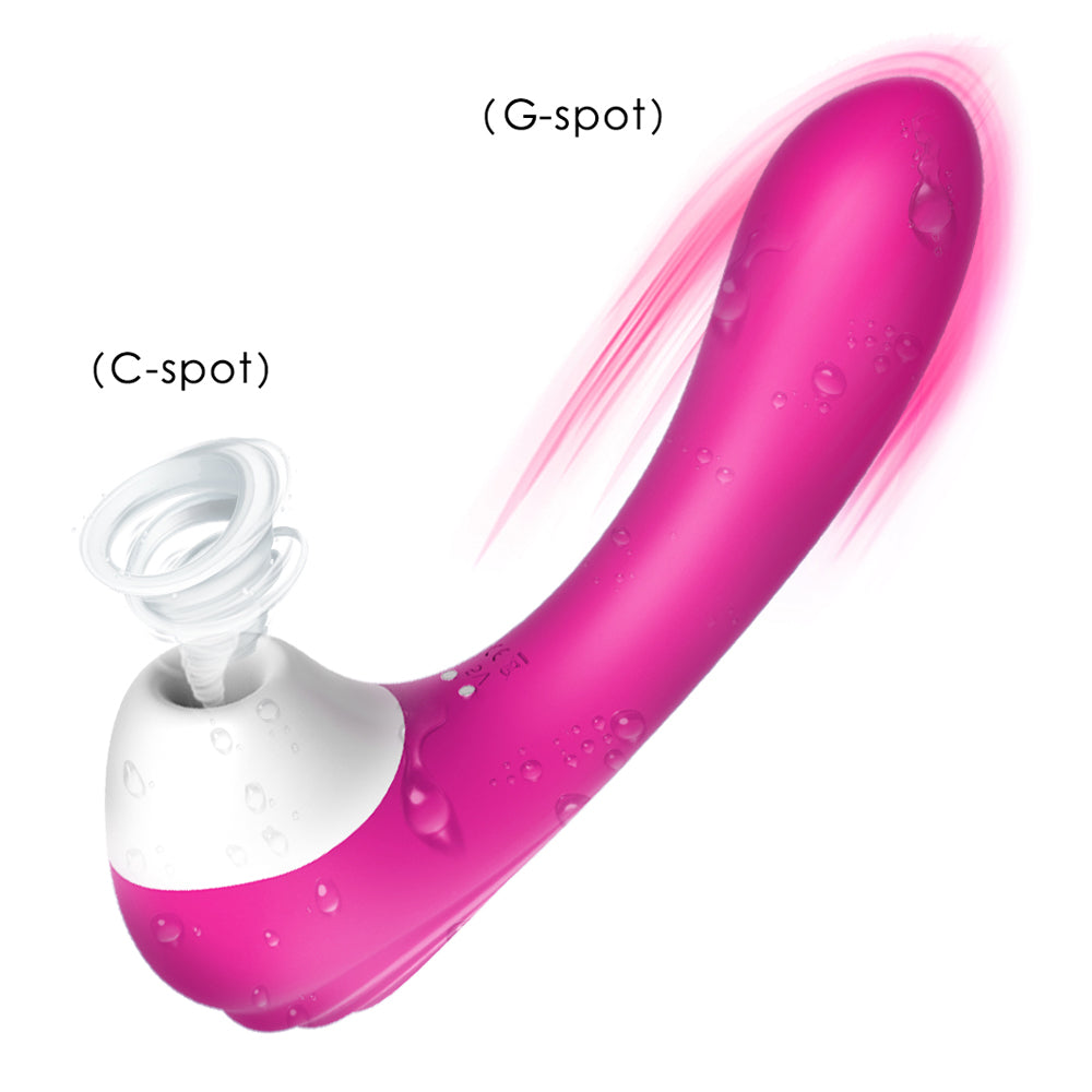 S098 9*9 Vibration Silicone Vaginal Massage G Spot Clitoris Pussy Nipple Sucker Sucking Vibrator For Women Flirt