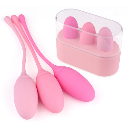 S223-2  silicone natural women vaginal pelvic floor exerciser ben wa balls kegel balls set for tightening massager