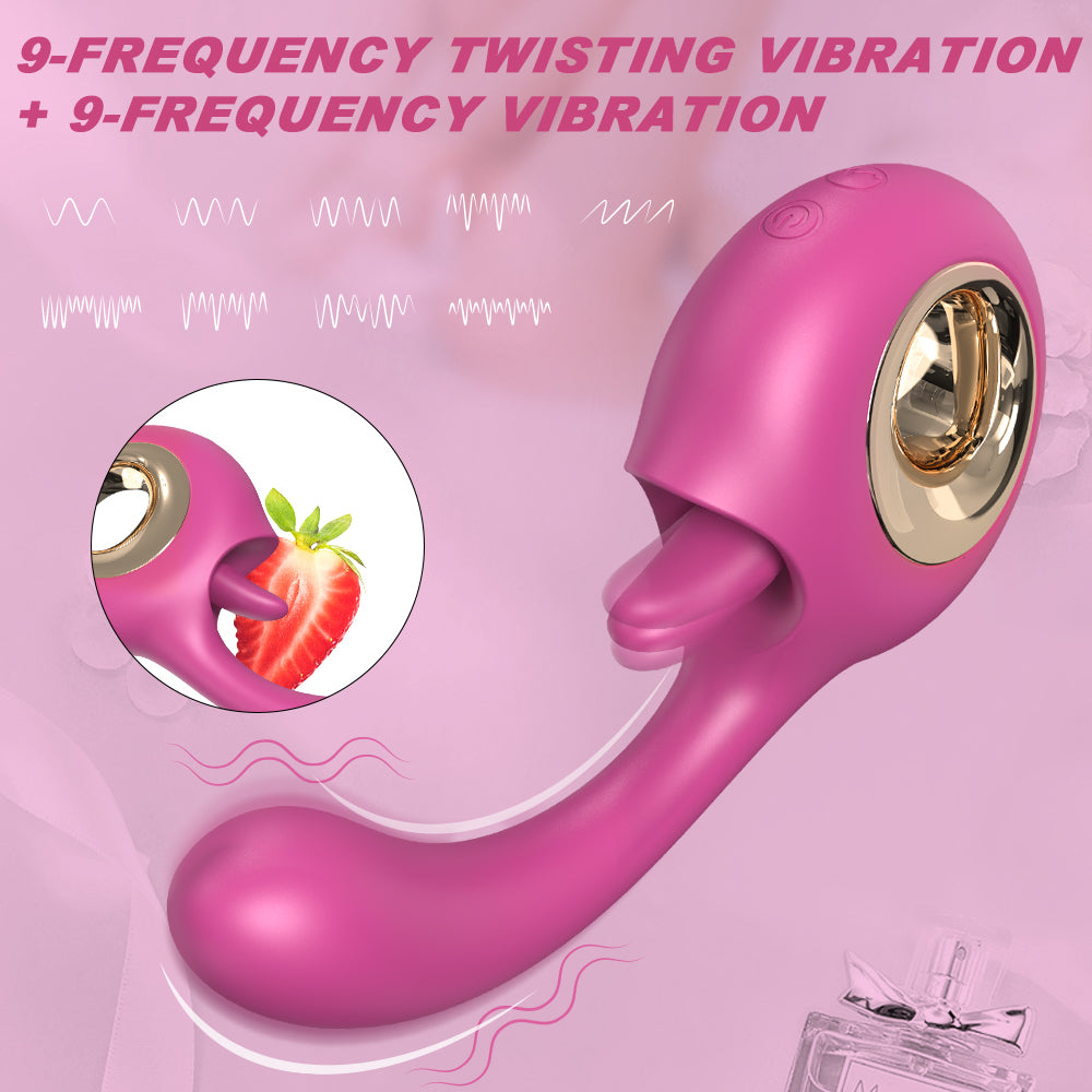 S521 New Arrival handheld G spot love egg tongue licking vibrator for women masturbating