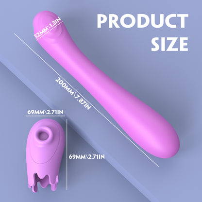 S343 New Arrival Eggplant G spot Nipple Clitoris stimulation sucking vibrator for women