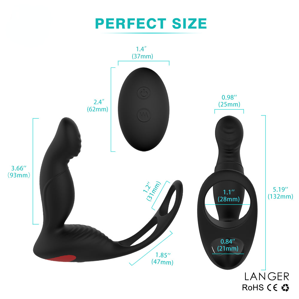 S070-2  soft silicone The latest sex toy rechargeable prostate massager for men masturbate