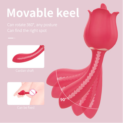 S361-2 drop shipping adult female rose tongue vibrator g spot sex toys for woman rose vibrator