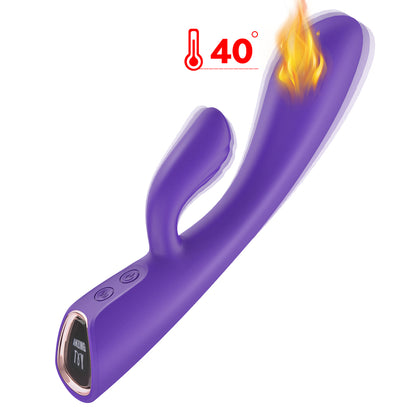 H001 Amazon hot selling G spot Rabbit Vibrator with Heating function Ciltoris Vagina stimulation dildo sex toys for women