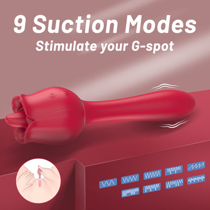 S361-6 drop shipping g spot rose vibrator rose licking tongue vibrator sex toys for woman