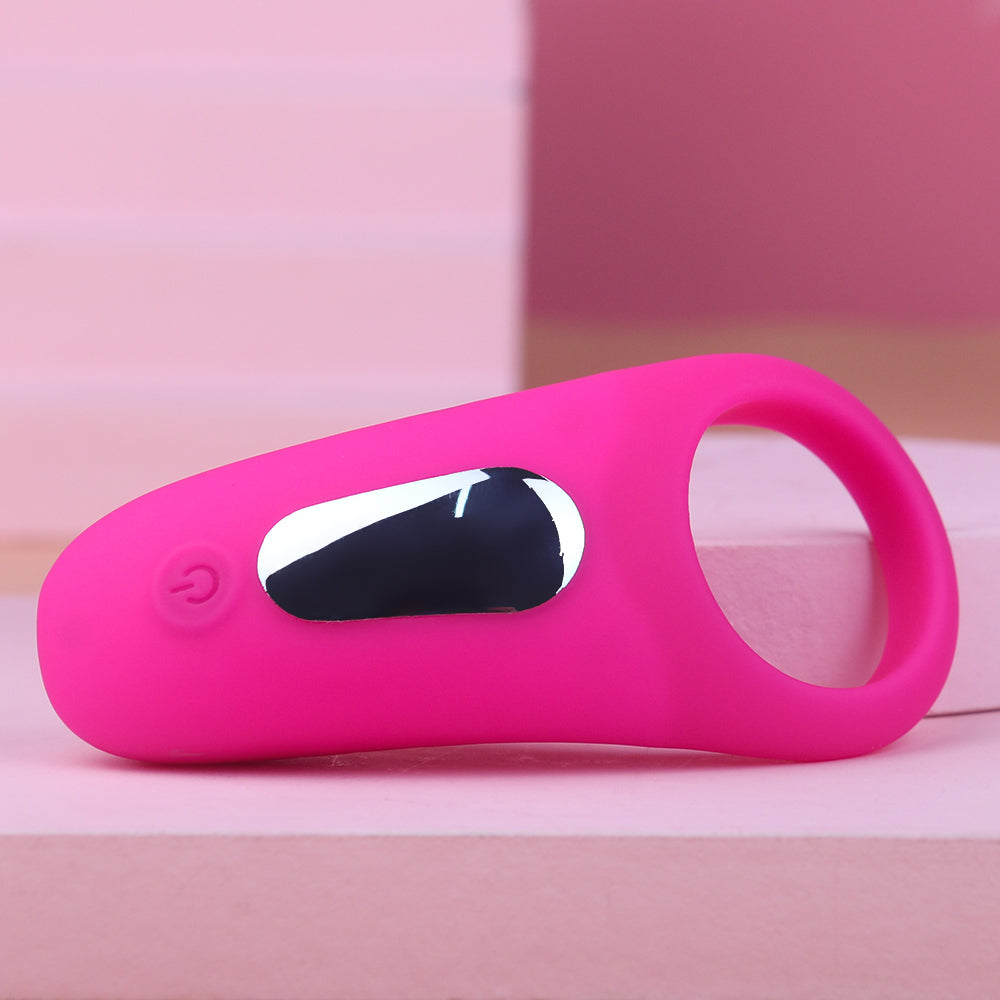 S045  adult product Full Silicone Vibrating Cock Ring waterproof rechargeable penis ring vibrator for couples