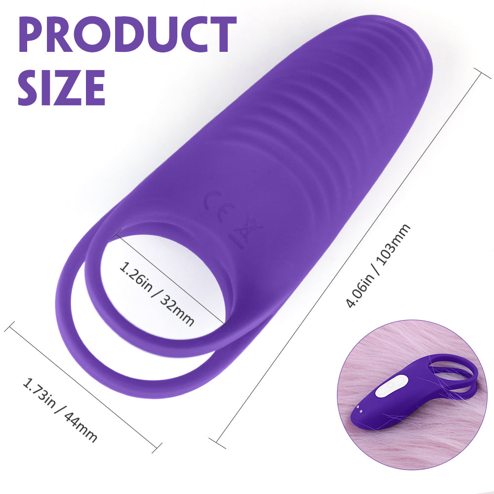 H007 rechargeable strong vibration cock ring vibrator penis massage ma –  Dollunion