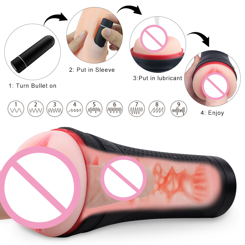 S167-2 silicone automatic hands free male vagina masturbator cup ass vibrating masturbation toys for men masturbating electric