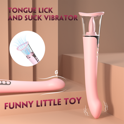 H004 Silicone Tongue Licking Sex Toy Vibrating Shaking Sucking Clitoris Vibrator In Sex Products Women