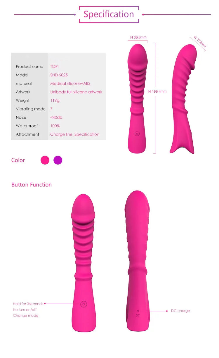 S025 Hot sale Silicone G Spot 9 Vibration modes Vibrating vibrator sex toy women adult