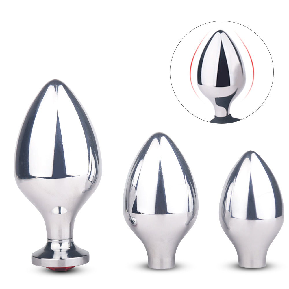 S241 Small to big size Fetish Stainless Steel butt plug sex toys anal,metal anal  plug – Dollunion