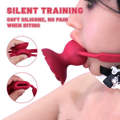 S384 Wholesale SM Rose design mouth Gag Ball adult bdsm bondage vibrator adult sex toy