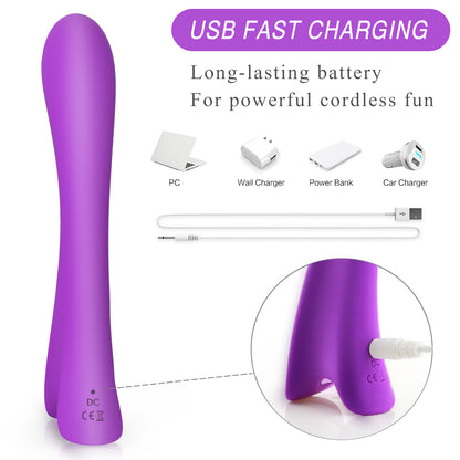 S023  Hot Sale  Silicone Recharger Waterproof 9 vibration modes dildo vibrator sex toy for Women Couple