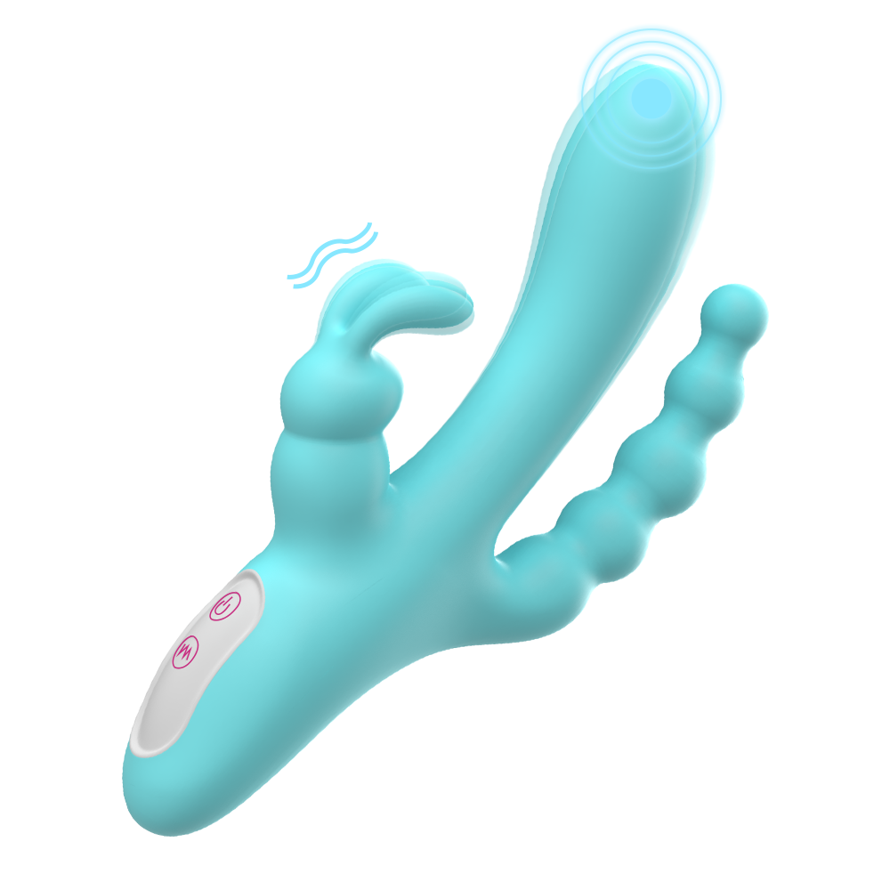 S491 consoladores para mujer 3 in 1 Clitoris G spot Anus stimulation rabbit vibrator for women couple with 9 vibrating modes