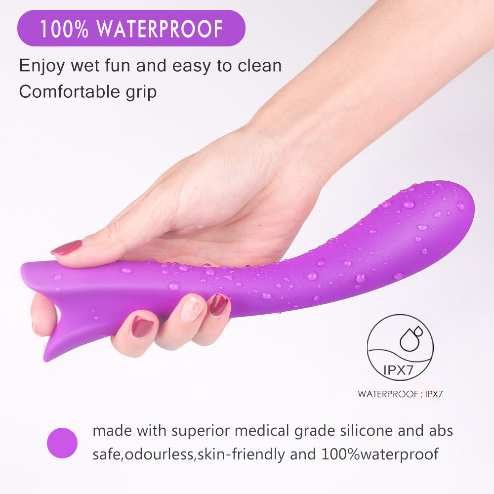 S023  Hot Sale  Silicone Recharger Waterproof 9 vibration modes dildo vibrator sex toy for Women Couple