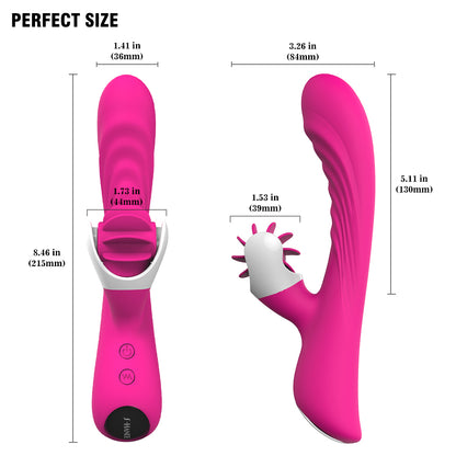 S076  new released heated girls masturbation tongue sex toy rabbit vibrator clitoral sucking vibrator customized factory