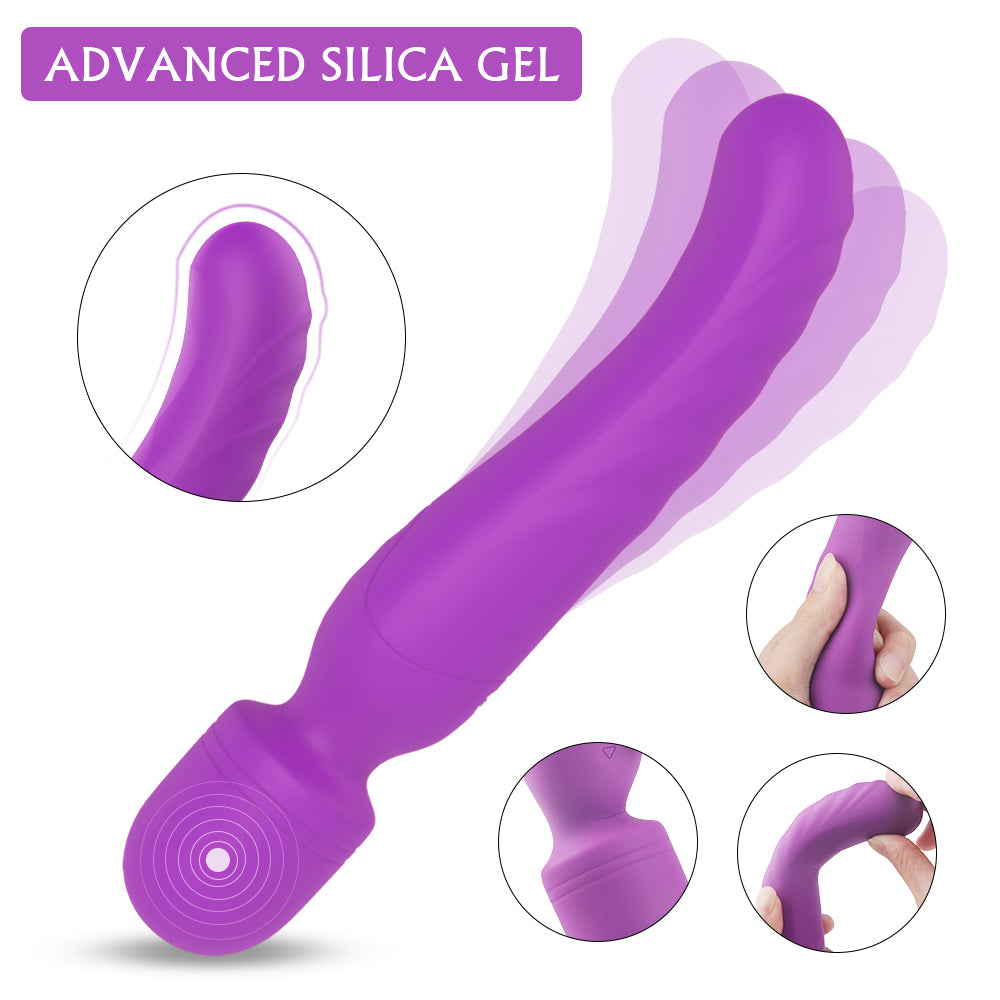 S197  Wholesale Soft silicone body face neck leg massager wand vibrating massage machine products