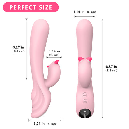 S079 Beautiful Designed Female Women Vagina Massage Sex toy Clitoris Stimulator Electric Shock Power Rabbit Vibrator