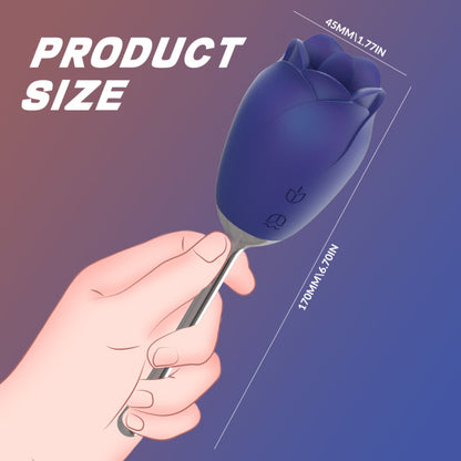 S389 drop shipping silicone rose vibrator tongue clitoris stimulate sexy toys for women adult sex rose vibrator