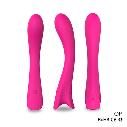 S023  Hot Sale  Silicone Recharger Waterproof 9 vibration modes dildo vibrator sex toy for Women Couple