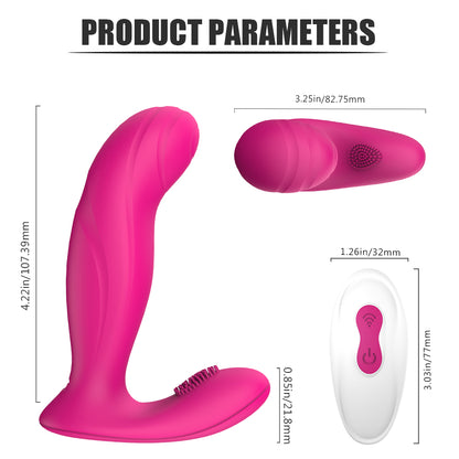 S189-2 Wearable Women Vibrator with Remote Control and 9 Vibration Patterns for Hands-free G-spot Clit Vibrator for Female