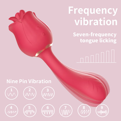 S361-2 female rose tongue vibrator g spot rose vibrator sex toys for woman