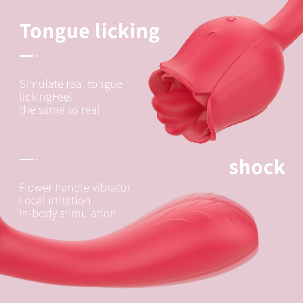 S361-2 female rose tongue vibrator g spot rose vibrator sex toys for woman