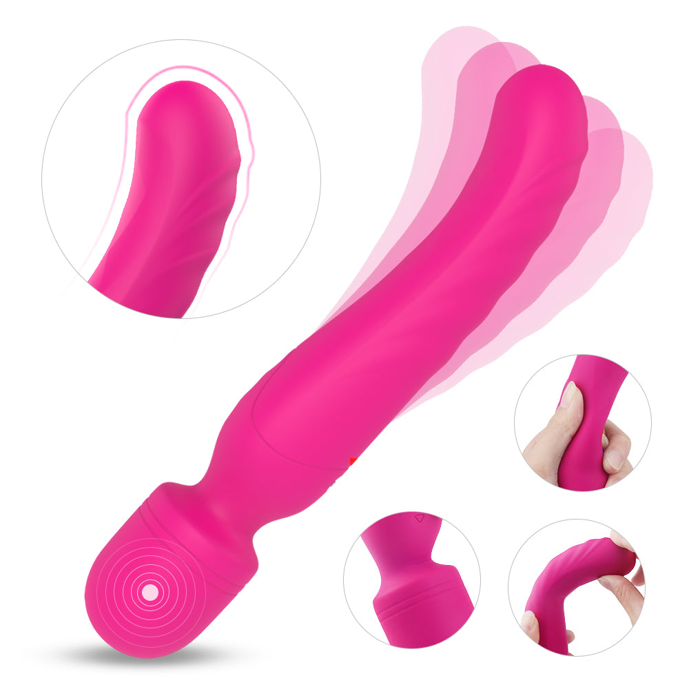 S197  Wholesale Soft silicone body face neck leg massager wand vibrating massage machine products