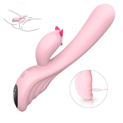 S079 Beautiful Designed Female Women Vagina Massage Sex toy Clitoris Stimulator Electric Shock Power Rabbit Vibrator