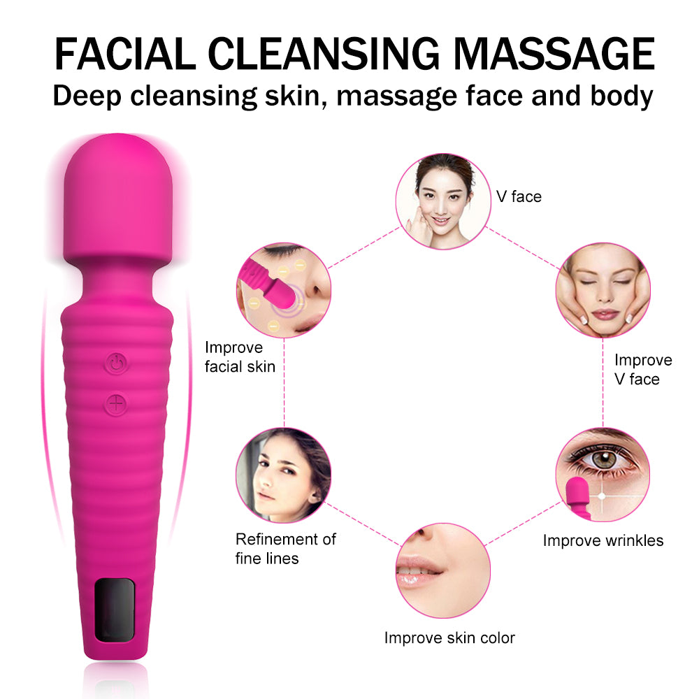 S042  Mini Waterproof Handheld Vibration Cordless Wand Massager for Neck Shoulder Back Body Massage Gun