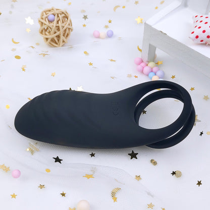 S151 Reusable ring vibrator, silicone penis ring to delay ejaculation time and clit stimulation