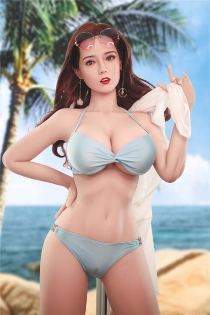 JYDOLL 164cm Silicone Head and implanted hair Dili Big Breast sexy big doll sexy doll hot 3d love doll