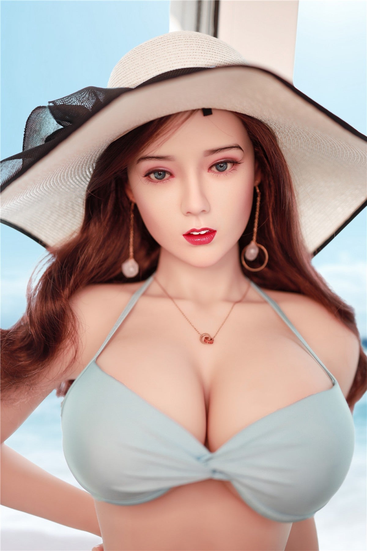 JYDOLL 164cm Silicone Head and implanted hair Dili Big Breast sexy big doll sexy doll hot 3d love doll